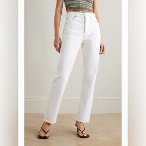 AGOLDE 90s Pinch Waist High Rise Straight Leg Organic Jeans in White Sz. 24